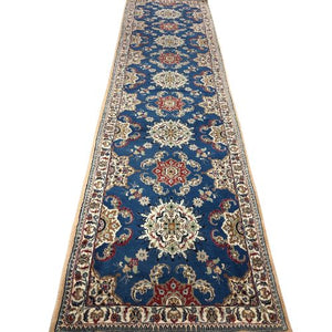 Persian Rugs - Nain 3'2"x 13'5" Wool & Silk - Rug Runners - Vintage Rugs - Handmade Rugs - Persian Carpets and rugs - Rug District Oriental Rug Experts
