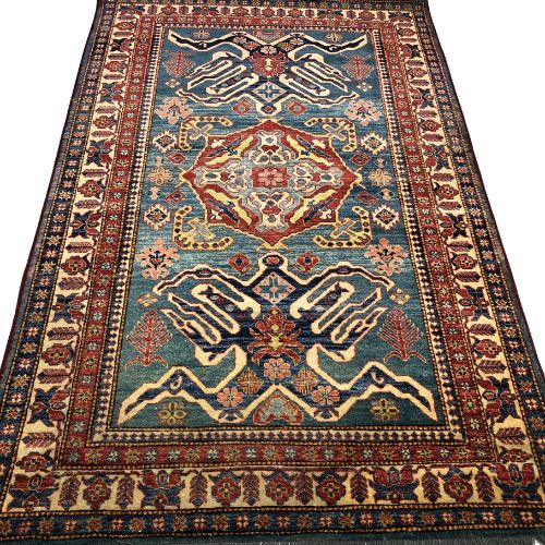 Afghan Rug - Kazak 4'9" x 7'4" - Vintage Rugs - Handmade Rugs - Rug District Oriental Rug Experts
