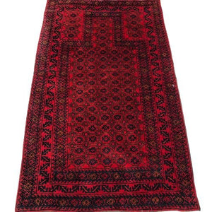 Afghan Rug Belouchi Prayer Rug 3' x 4'11" - Rug District