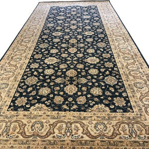 Indian Rug Kashan 8' x 17'3" - Rug District