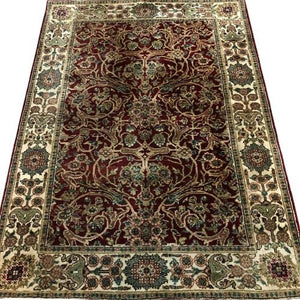 Indian Rug Sarouk 4'2" x 5'10" - Rug District