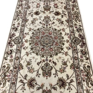 Indian Rug - Tabriz - Wool & Silk 2'5" x 10'2" - Rug District