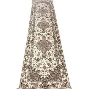 Indian Rug - Tabriz - Wool & Silk 2'5" x 10'2" - Rug District