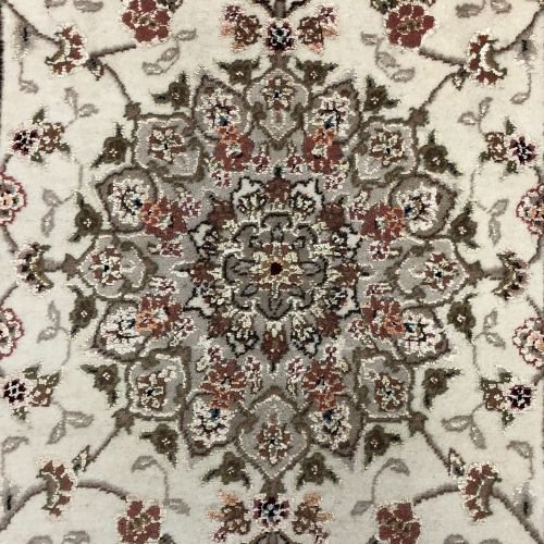 Indian Rug - Tabriz - Wool & Silk 2'5" x 10'2" - Rug District