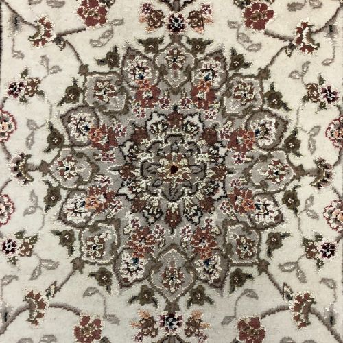 Indian Rug - Tabriz - Wool & Silk 2'5" x 10'2"