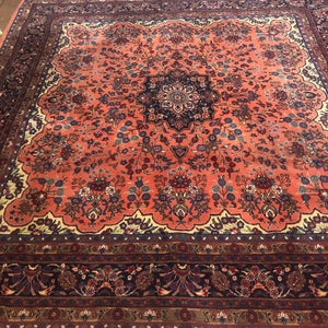 Persian Rug Hamadan 8'5" x 8'7" - Rug District