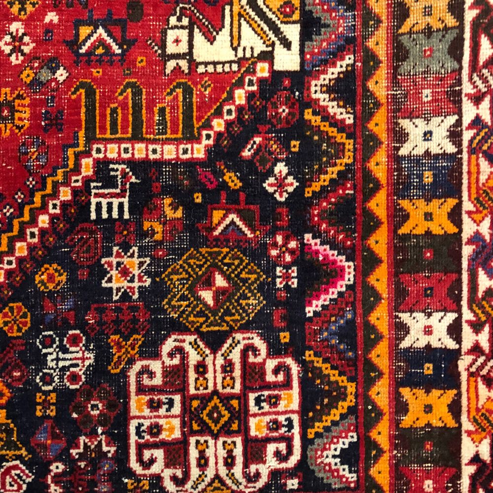 ラグ・カーペット khamse qashqai rug Qashqai Antique Rug, Around 1875 | Kawasemi Rug