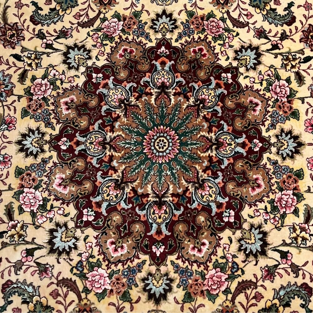 Persian Rug - Tabriz Wool & Silk 6'8" x 9'10" - Rug District