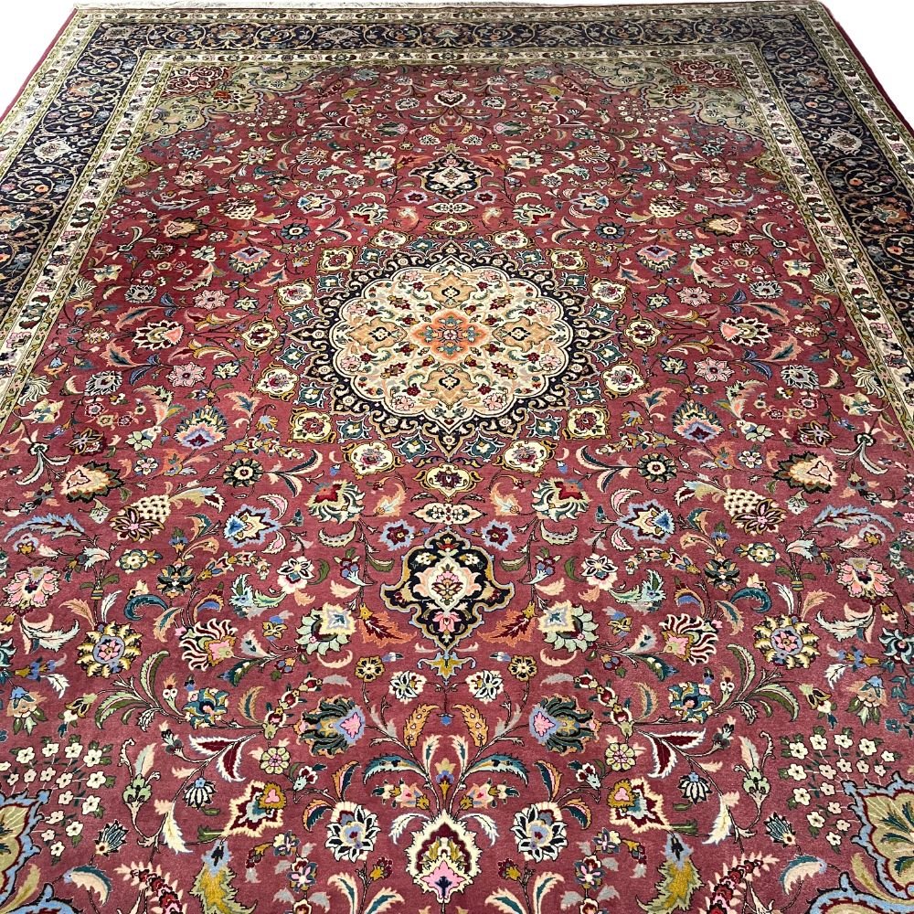 Persian Rug - Tabriz Wool & Silk 9'8" x 13'1" - Rug District
