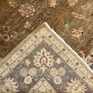 Indian Rug Chobi 9' X 12'4" | Handmade Oriental Rug 