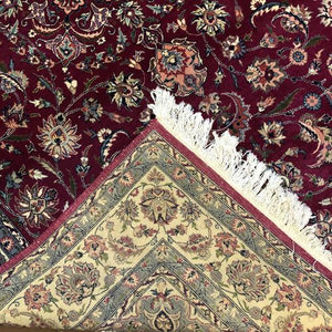 Pakistan Kashan Rug 6'3" x 9'4" Handmade Oriental Rug Back